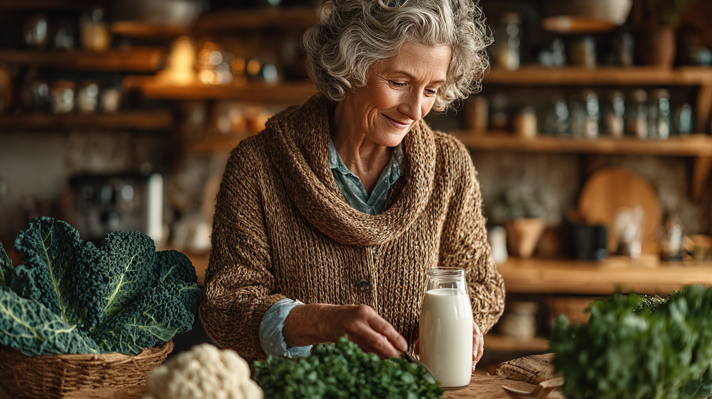 Старші люди готують здорову їжу разом